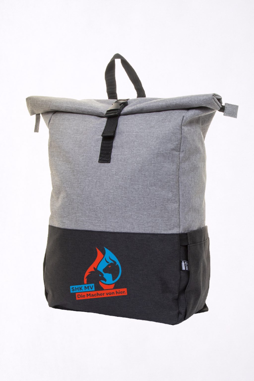 Rolltop-Rucksack mit gesticktem Logo
